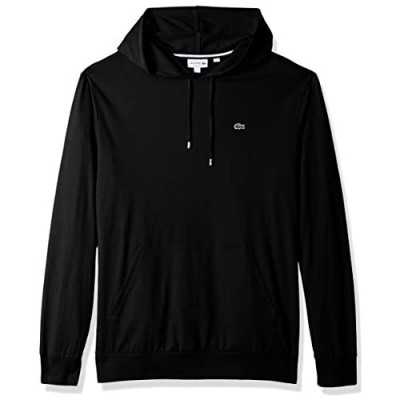 Lacoste Mens Long Sleeve Hooded Jersey Cotton T-Shirt Hoodie