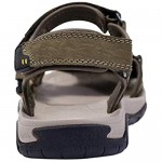 CAMEL CROWN Men's Leather Sandals Waterproof Hiking Sandals Closed Toe Summer Sandals Adjustable Athletic Outdoor Sandal Water Shoes for Travel Sport Beach Trekking