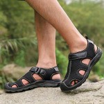 CAMEL CROWN Men's Mesh Hiking Sandals Closed-Toe Beach Sandal for Athletic Outdoor Summer Waterproof