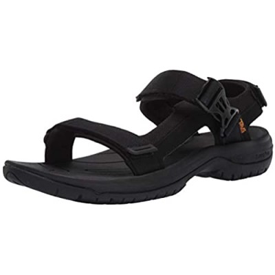 Teva Men's Tanway MensTANWAY Leather Sport Sandal Black 12 Medium US