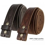 382000 Genuine One Piece Full Grain Leather Hand Tooled Engraved Belt Strap 1-1/2(38mm)