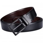 Beltox Fine Men's Dress Belt Leather Reversible 1.25 Wide Rotated Buckle Gift Box …