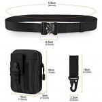 BESTKEE Mens Tactical Belt 1.5 Nylon Military Rigger Belts Heavy Duty Work Belt Gift with Molle Pouch & Hook