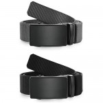 Chaoren Nylon Ratchet Belt 2 Pack Mens Belts Casual for Golf Fully Adjustable Trim to Exact Fit