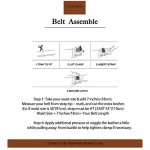 CHAOREN Ratchet Belt Replacement Strap 1 3/8” Leather Belt Strap for 40MM Slide Click Buckle