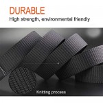 Coobbar 3-Pack Nylon Canvas Belt Plastic Buckle Belt Travel Adjustable Nylon Web Slide Belt