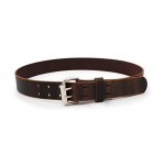 Double Down Leather Belt | Made in USA | Brown Leather Belt for Men | Two Prong Mens Work Belt | Men's Belts Casual