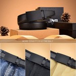 DWTS Mens Belts Leather Ratchet Dress Belt for Men with Slide Click Buckle Adjustable Trim to Fit