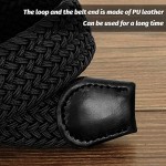 Elastic Brdided Belt WONDAY Stretch Woven Belt-Fabric Casual Belt for Men and Women