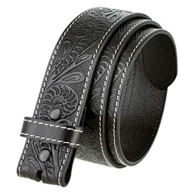 Genuine Full Grain Western Floral Engraved Tooled Leather Belt Strap 1-1/2" Wide