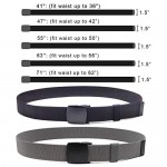 Hoanan 2-Pack Elastic Stretch Belt Men’s All Size No Metal Nylon Tactical Hiking Belt
