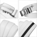 ITIEZY Men's Leather Ratchet Dress Belt with Automatic Buckle Sliding Belt for Men in Gift Box