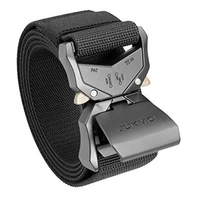 JUKMO Tactical Belt Military Hiking Rigger 1.5" Nylon Web Work Belt with Heavy Duty Quick Release Buckle