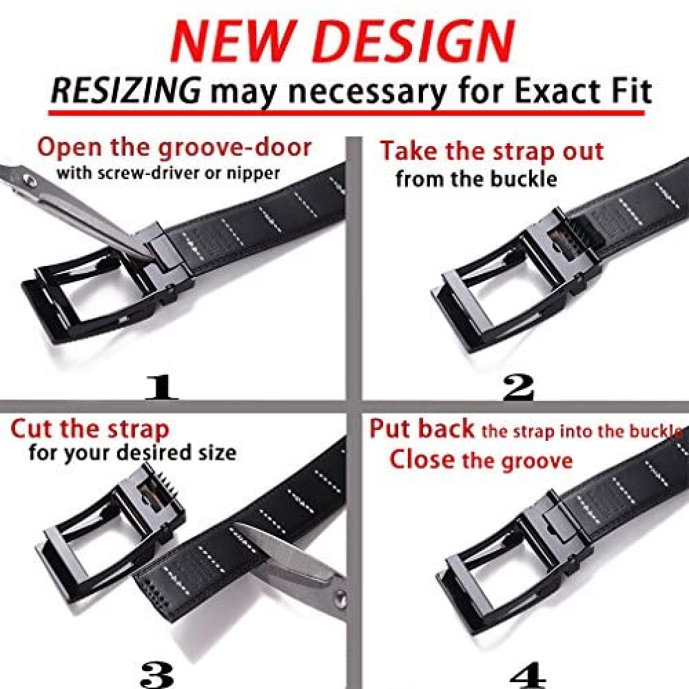 Mens Belt Bulliant Designer Click Genuine Leather Ratchet Belt For Men ...
