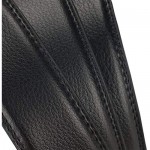 Men's Belt Genuine Leather Ratchet Dress Suit G Belt With Automatic Slide Buckle Black Belt Elegant Gift Box