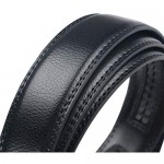 Men's Belt Genuine Leather Ratchet Dress Suit G Belt With Automatic Slide Buckle Black Belt Elegant Gift Box