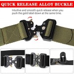 MOZETO Men's Tactical Belt Military Nylon Web Rigger Work Carry Tool Belts for Men with Heavy-Duty Quick-Release Buckle