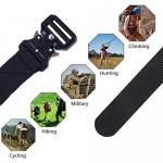 MOZETO Men's Tactical Belt Military Nylon Web Rigger Work Carry Tool Belts for Men with Heavy-Duty Quick-Release Buckle