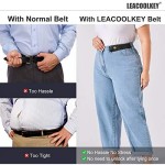 No Buckle Stretch Belt for Women/Men—2 Pack Elastic Invisible Belt for Jeans