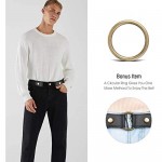 No Buckle Stretch No Show Belt for Men 1.38 inches Wide Buckless Invisible Elastic Belt for Jeans Pants by WHIPPY