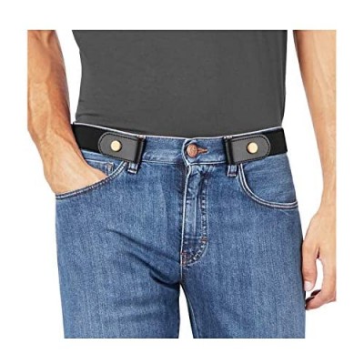 No Buckle Stretch No Show Belt for Men 1.38 inches Wide Buckless Invisible Elastic Belt for Jeans Pants by WHIPPY