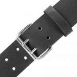 PBF Leather Belts for Men Heavy Duty 1.75 Inch Wide Double Prong Casual Leather Grommet Belt