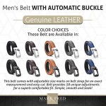Ratchet Belt Men’s Belt Genuine Leather Custom Fit Automatic Buckle No Hole