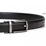WERFORU Leather Ratchet Belt for Men Perfect Fit Waist Size Up to 50 Inches with Automatic Buckle