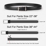 WERFORU Leather Ratchet Belt for Men Perfect Fit Waist Size Up to 50 Inches with Automatic Buckle