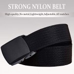 WYuZe Mens Nylon Web Belt No Metal Nickel Free Military Tactical Hiking Belt