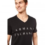 AX Armani Exchange Men's V Neck Cotton Logo Shirt