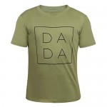 Dad Shirts for Men Funny DADA Letter Print Graphic Tshirts Father Daddy Papa Gifts Tee Tops