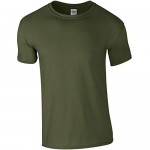 Gildan Men's Softstyle Ringspun T-shirt - Large - Heather Military Green