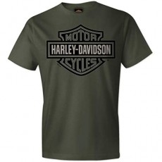 Harley-Davidson Military - Men's Fatigue 100% Cotton Graphic Short-Sleeve T-Shirt - RAF Lakenheath | Bar & Shield