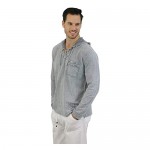 INGEAR Men's Fashion Hoodie Shirt- 100% Cotton Casual Hippie Long Sleeve Hooded Tee Shirt Beach Yoga Top