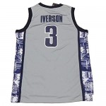Men's Basketball Jersey Athletic #3 Georgetown Collegiate Retro Embroidered Jersey White