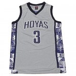 Men's Basketball Jersey Athletic #3 Georgetown Collegiate Retro Embroidered Jersey White