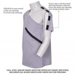 Post Shoulder Surgery Recovery & Rehab Shirt with Stick On Fasteners