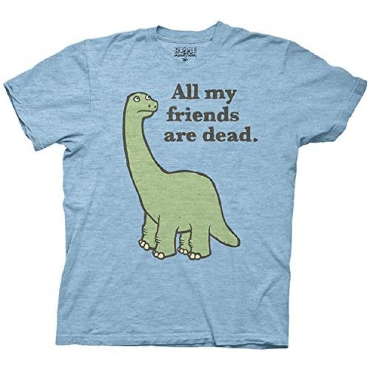 Ripple Junction All My Friends are Dead Dinosaur Adult T-Shirt