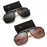 AEVOGUE Sunglasses For Men Goggle Alloy Big Frame Metal Punk Style Shield AE0336