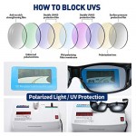 DUCO Unisex Wraparound Fitover Glasses Polarized Wear Over Sunglasses 8953