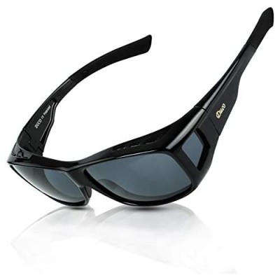 DUCO Unisex Wraparound Fitover Glasses Polarized Wear Over Sunglasses 8953