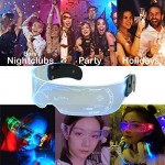 LED Visor Glasses 259 Various Flash Combinations Difference Speed 7 Colors Light Up Glasses