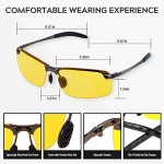 Night Driving Glasses / Polarized Sports Night Vision Glasses - Anti-glare | UV 400 Protection | Night Driving | Fishing | Outdoor Sport | Unisex Eyewear