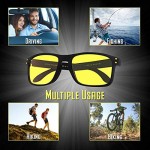 Polarized Glasses for Men & Women – Night Vision/Sun Glasses With PC Rubber Frame & REVO Coating Sports Sunglasses