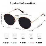 SOJOS Small Round Polarized Sunglasses for Women Men Classic Vintage Retro Shades UV400 SJ1014