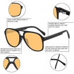 YDAOWKN Classic Vintage Aviator Sunglasses for Women Men Large Frame Retro 70s Sunglasses