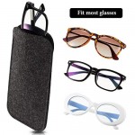 16 Pieces Felt Slip in Eyeglass Cases Soft Pouch Reading Sunglasses Storage Case Multi-Color Eyeglass Felt Pouch Case