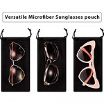 25 Pieces Microfiber Case Pouch Bag Microfiber Glasses Sunglasses Case Quality Soft Sunglasses Pouch with Eyeglass Cleaning Cloth (Black)