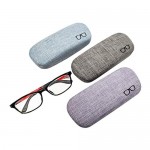 3Pack Hard Shell Eyeglasses Case Protector Linen Fabrics Large Glasses Case Concise